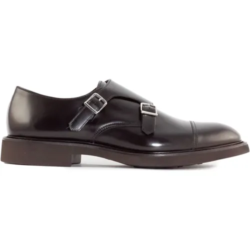 Leather Double-Buckle Flat Shoes , male, Sizes: 6 UK, 10 UK, 8 1/2 UK, 7 1/2 UK, 8 UK, 9 UK, 9 1/2 UK - Doucal's - Modalova