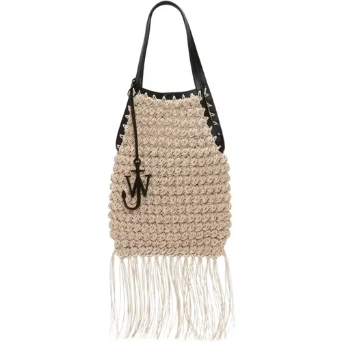 Popcorn-knit tote bag , female, Sizes: ONE SIZE - JW Anderson - Modalova