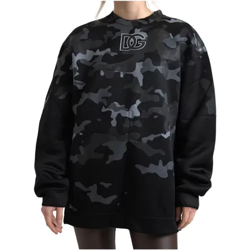 Gorgeous Camouflage Sweater , female, Sizes: XS - Dolce & Gabbana - Modalova