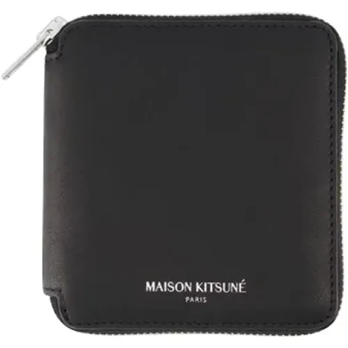 Leather wallets , female, Sizes: ONE SIZE - Maison Kitsuné - Modalova