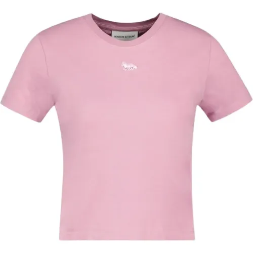 Baby Fox Patch Baumwoll T-Shirt - Rosa - Maison Kitsuné - Modalova