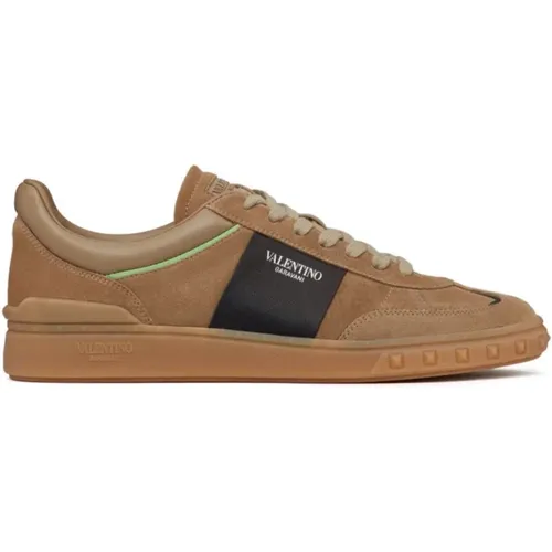 Calf Leather Rockstud Sneakers , male, Sizes: 6 UK, 9 UK, 10 UK, 8 UK - Valentino Garavani - Modalova