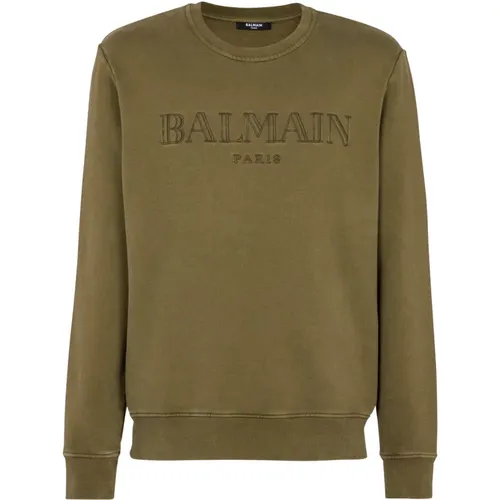 Vintage Sweatshirt , Herren, Größe: M - Balmain - Modalova