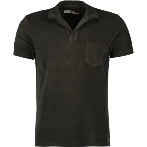 Orlebar , Terry Cotton Polo Shirt , Herren, Größe: S - Orlebar Brown - Modalova