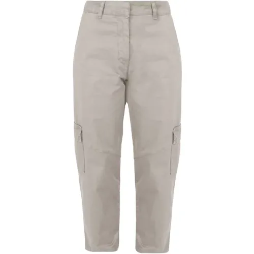 Heavy Stretch Cotton Satin Cargo Pants , female, Sizes: 2XS, S, M, L, XL, XS - BomBoogie - Modalova