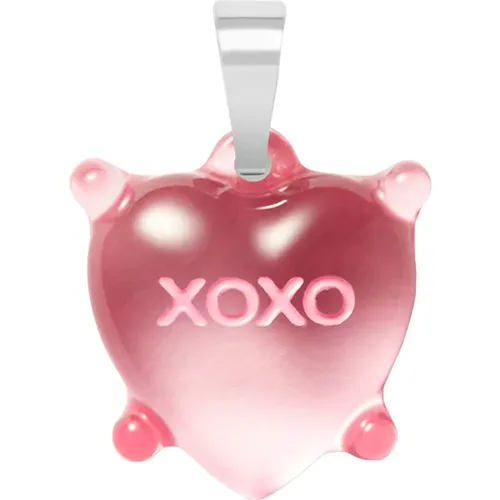 Love Heart Xoxo Pendant , female, Sizes: ONE SIZE - Crystal Haze - Modalova