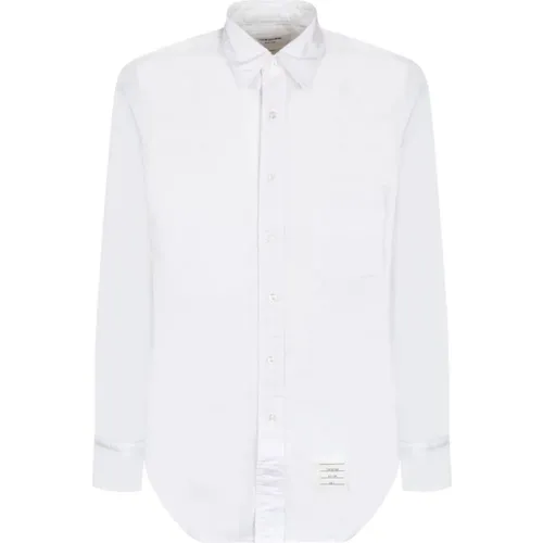 Oxford Shirt Striped Grosgrain , male, Sizes: L, XL - Thom Browne - Modalova
