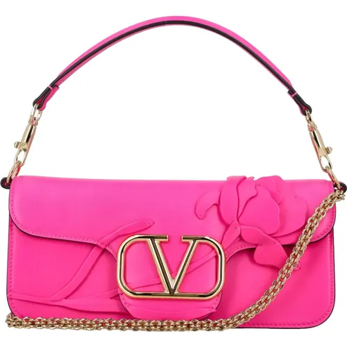 Leather Loc Shoulder Bag , female, Sizes: ONE SIZE - Valentino Garavani - Modalova