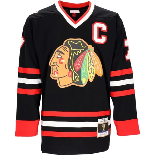 Chicago Blackhawks Chelios Eishockey Jacke , Herren, Größe: S - Mitchell & Ness - Modalova