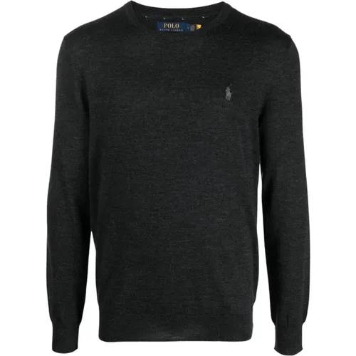 Men`s Knit Pullover with Round Neckline , male, Sizes: 2XL, S, XL - Polo Ralph Lauren - Modalova