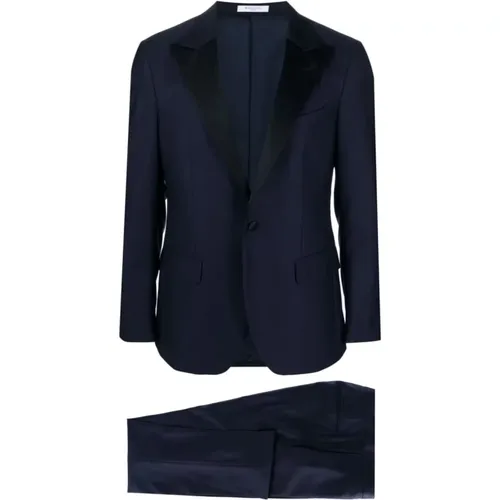 Blauer Zweifarben-Anzug mit Spitzrevers - Boglioli - Modalova