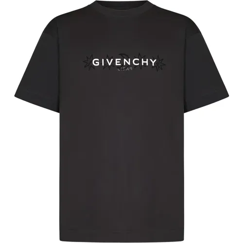 Schwarzes Tarot-Print T-Shirt , Herren, Größe: M - Givenchy - Modalova