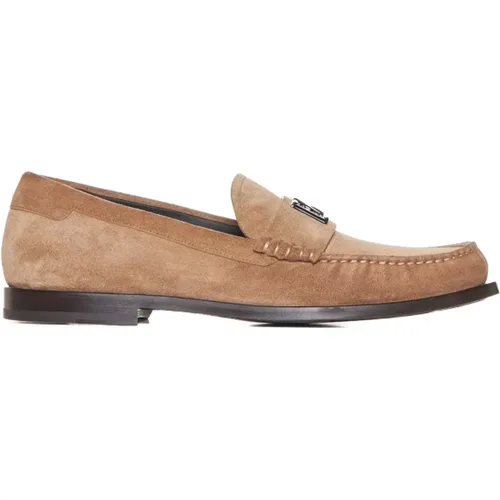 Braune Flache Schuhe City Blanco , Herren, Größe: 41 1/2 EU - Dolce & Gabbana - Modalova