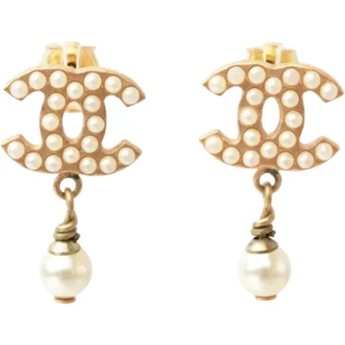 Pre-owned Pearl earrings , female, Sizes: ONE SIZE - Chanel Vintage - Modalova