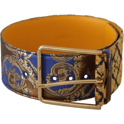 Floral Patchwork Leather Belt , female, Sizes: 70 CM - Dolce & Gabbana - Modalova