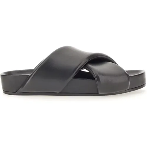 Padded Leather Slippers , male, Sizes: 6 UK - Jil Sander - Modalova