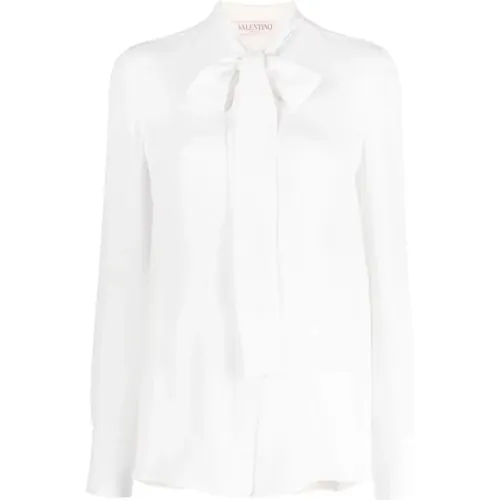 Georgette silk blouse , female, Sizes: XS - Valentino - Modalova