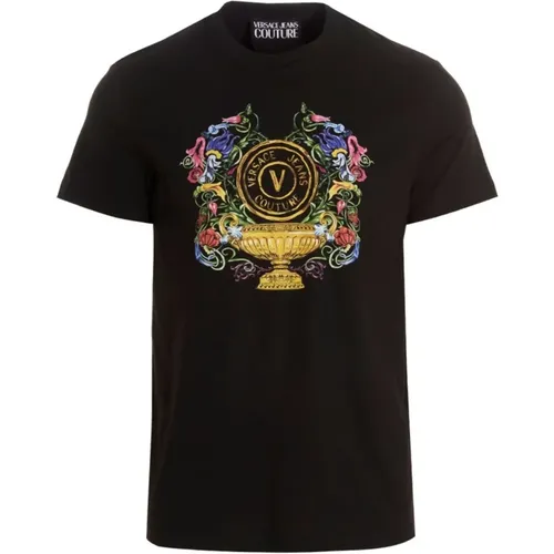 Iconic Logo Herren T-Shirt , Herren, Größe: 2XL - Versace Jeans Couture - Modalova