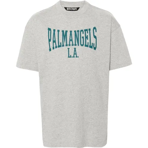 Classic College Tee , male, Sizes: M, S, L, XL, 2XL - Palm Angels - Modalova