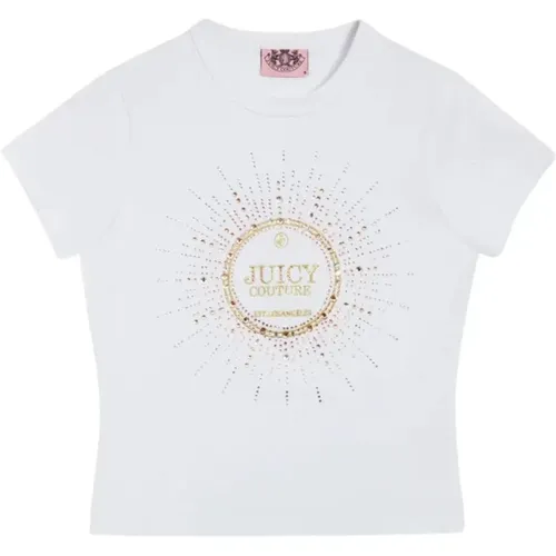 Besticktes Logo Baumwoll-T-Shirt - Juicy Couture - Modalova