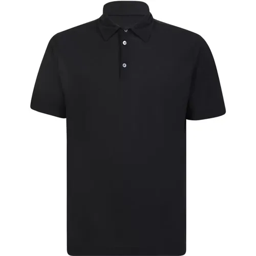 Schwarzes Poloshirt Zeitloser Stil , Herren, Größe: 2XL - Zanone - Modalova