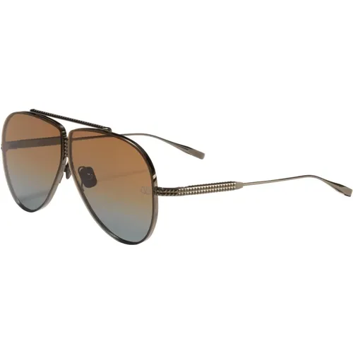 Rhodium Sunglasses , unisex, Sizes: 64 MM - Valentino - Modalova