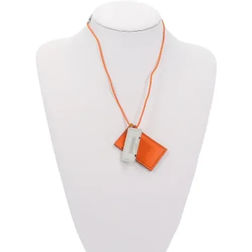 Pre-owned Fabric necklaces , female, Sizes: ONE SIZE - Hermès Vintage - Modalova