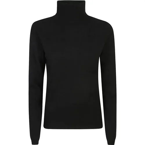 Schwarzer Sweatshirt Aw24 Damenmode , Damen, Größe: L - allude - Modalova