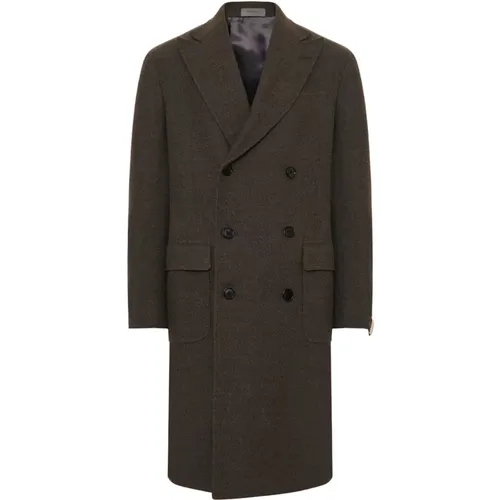 Stylish Double-Breasted Wool Coat , male, Sizes: M - Corneliani - Modalova