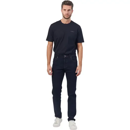 Dunkelblaue Regular Fit 5-Pocket Jeans , Herren, Größe: W38 - Bugatti - Modalova