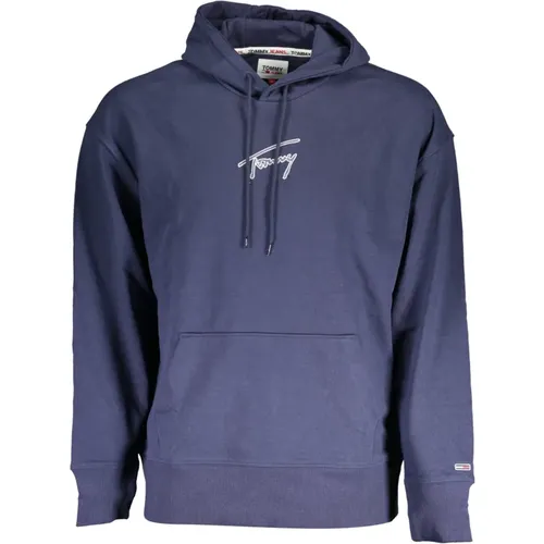 Hoodie with Long Sleeves and Fibers , male, Sizes: XL, 2XL, XS, L, S, M - Tommy Hilfiger - Modalova