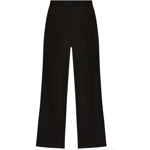 Wool Twill Wide Leg Trousers , female, Sizes: 2XS - alexander mcqueen - Modalova