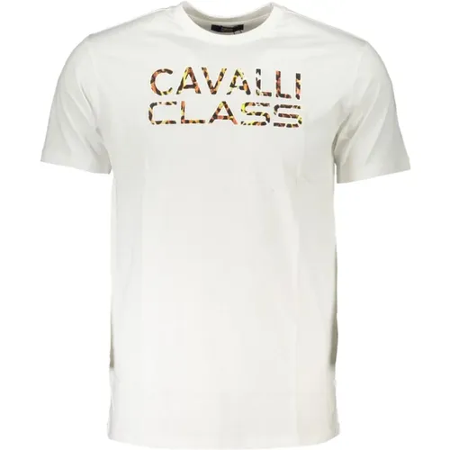 Bedrucktes Rundhals T-Shirt - Cavalli Class - Modalova