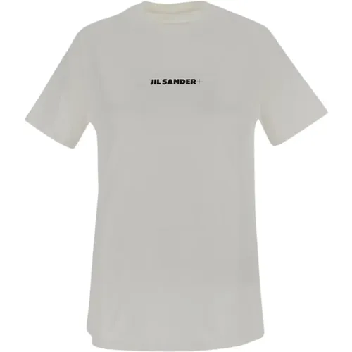 Logo T-Shirt aus Baumwolle , Damen, Größe: L - Jil Sander - Modalova