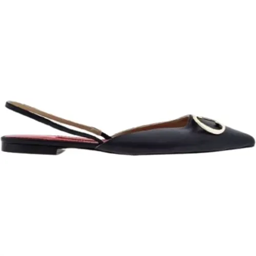 Flat Leather Insignia Shoes , female, Sizes: 4 UK - Carolina Herrera - Modalova