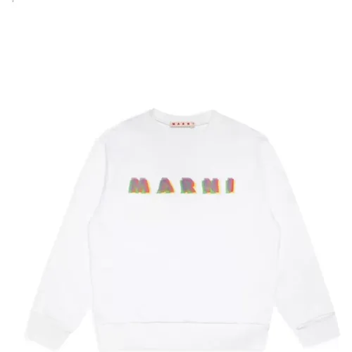 Sweatshirts,Crew-neck Sweatshirt mit Rainbow-Logo - Marni - Modalova