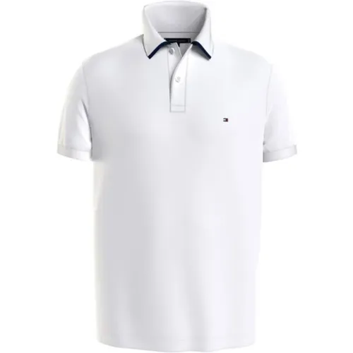 Mens Logo Polo with Collar Detail , male, Sizes: L, XL - Tommy Hilfiger - Modalova