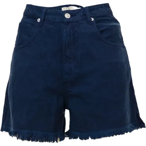 High Waist Girlfriend Denim Shorts , Damen, Größe: W32 - Roy Roger's - Modalova