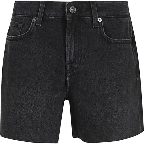 Monroe Long Shorts Global , female, Sizes: W26, W24 - 7 For All Mankind - Modalova