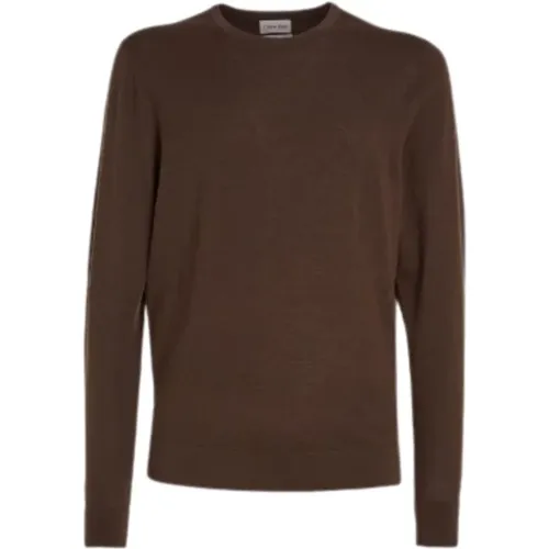 Merino Crew Neck Sweater , Herren, Größe: L - Calvin Klein - Modalova