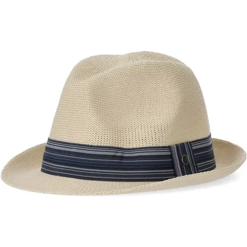 Ecru Blau Trilby Hut Polyester Stoff , Herren, Größe: XL - Barbour - Modalova