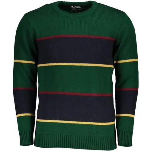 Grüner Crewneck Sweater Kontrastdetails - U.S. Polo Assn. - Modalova