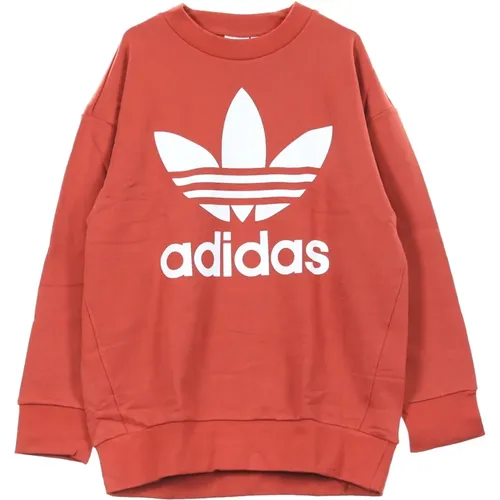 Oranger Rundhals-Sweatshirt für Männer , Herren, Größe: L - Adidas - Modalova