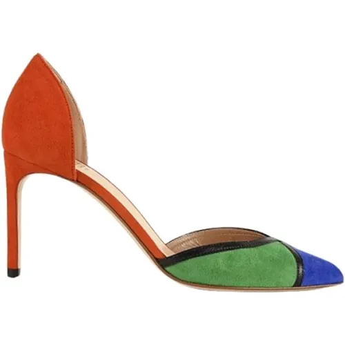 Leather Orange, Green, Blue Escarpin , female, Sizes: 4 UK, 2 UK - Francesco Russo - Modalova