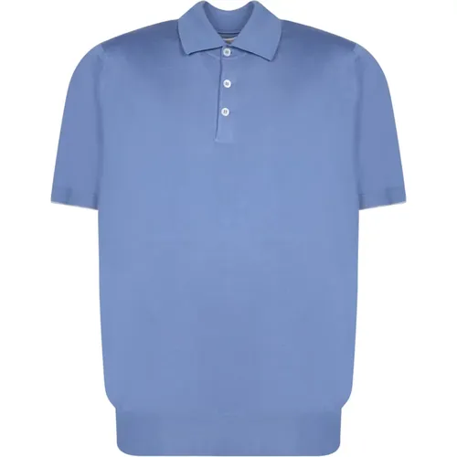 Blau Polo Shirt mit Kontrastierenden Kanten , Herren, Größe: 3XL - BRUNELLO CUCINELLI - Modalova