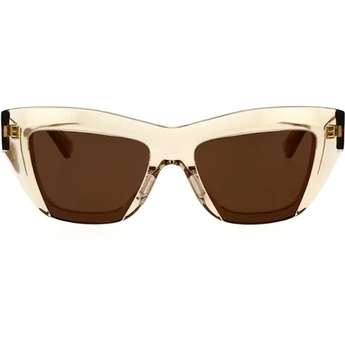 Trendy Cat-Eye Sunglasses Bv1218S 003 , female, Sizes: 52 MM - Bottega Veneta - Modalova