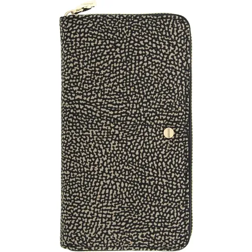 Card Holder, X11 Natural/Black , female, Sizes: ONE SIZE - Borbonese - Modalova