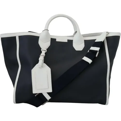 Leder Shopping Tote Tasche Weiß Blau - Dolce & Gabbana - Modalova