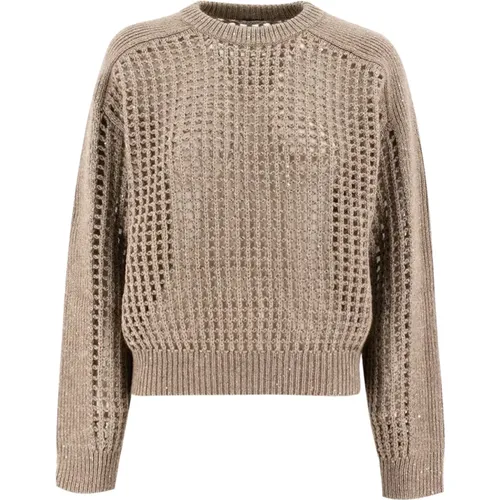 Luxury Net Knitwear , female, Sizes: L, M - BRUNELLO CUCINELLI - Modalova