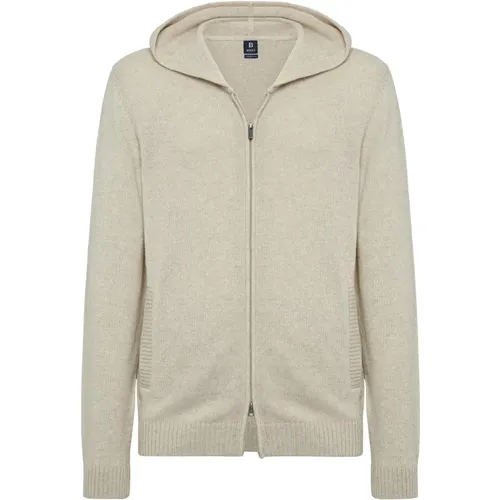 Kaschmir-Mischung Full Zip Hoodie Pullover - Boggi Milano - Modalova